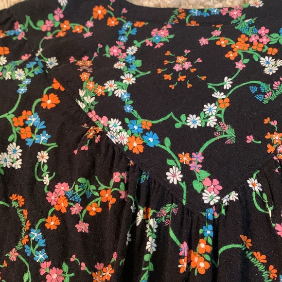 Maeve By Anthropologie Floral Peasant Button Up Blouse Women’s Size XL - Picture 9 of 9